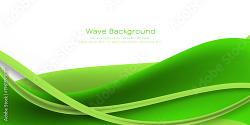 Green Wave Background Abstract Design With Smooth Flowing Curves For Modern Layouts
