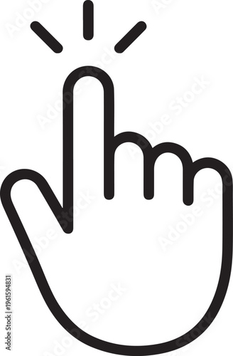 Pointer cursor сomputer mouse icon. Clicking cursor, pointing hand clicks icons