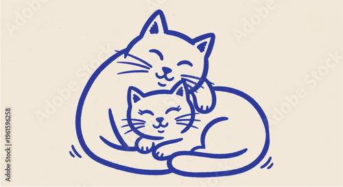 Cute Cat Vector Illustration