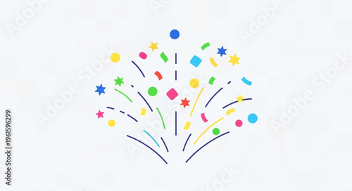 Colorful Confetti Explosion - A Festive Celebration of Joy and Happiness.