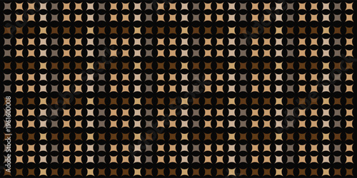 Subtle and sophisticated geometric pattern with a modern appeal. This tileable design showcases an array of neutral brown and tan tones vector illustration.