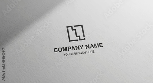 Modern minimalist logo design for company name and slogan.