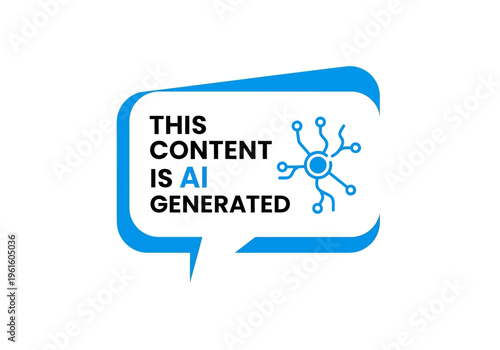 AI-Generated Content Badge Indicating Artificial Intelligence Creation