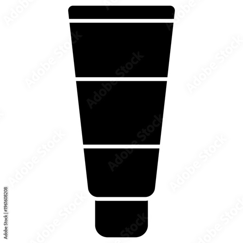 Skincare Cosmetic Tube Bottle Icon Vector