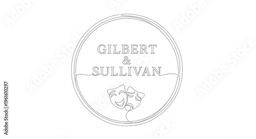 Gilbert & Sullivan Logo with Comedy and Tragedy Masks