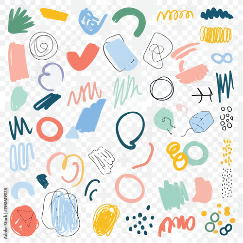 Colorful abstract shapes fill the entire page illustration download 2026