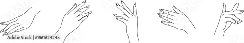 Elegant Female Hand Gestures Set