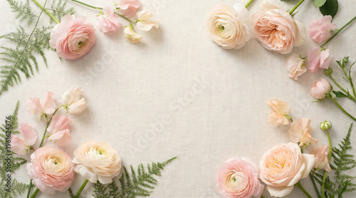 Beautiful background for Mother's Day with shades of pink and beautiful flowers