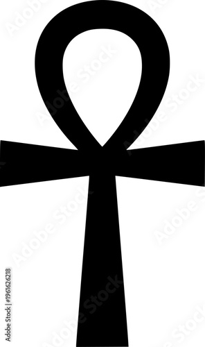 Egyptian Ankh Symbol Clean Modern Flat Vector Icon
