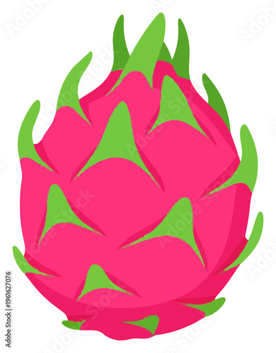 Vibrant Dragon Fruit Illustration A Tropical Delight.