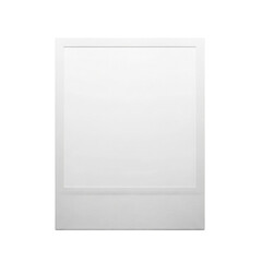 Blank white instant frame on black empty space