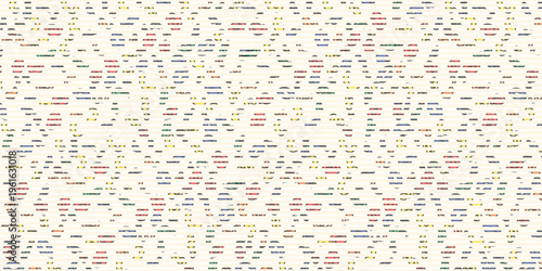 Colorful line doodle in seamless pattern. Abstract art background. background vector design with childish scribble, doodle in vibrant color. Fun creative illustration for kids, fabric, prints, cover.