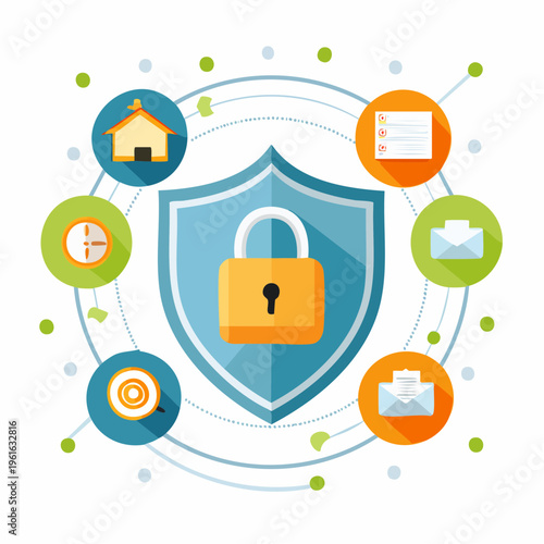Comprehensive security and business protection with key management icons