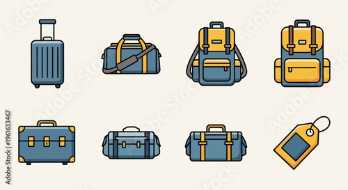 Collection of Travel Luggage and Bags