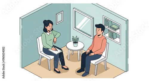 Counseling Session - Therapist and Patient in Discussion.