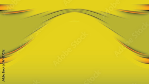 Clean abstract bright yellow gradient wave background with smooth flowing curves 