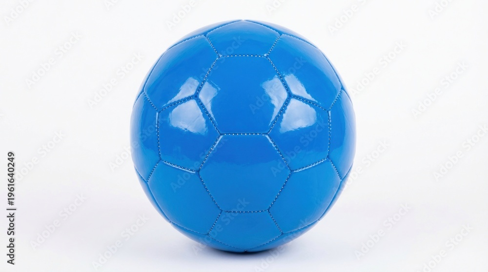 Fototapeta premium Isolated bright blue modern football ball