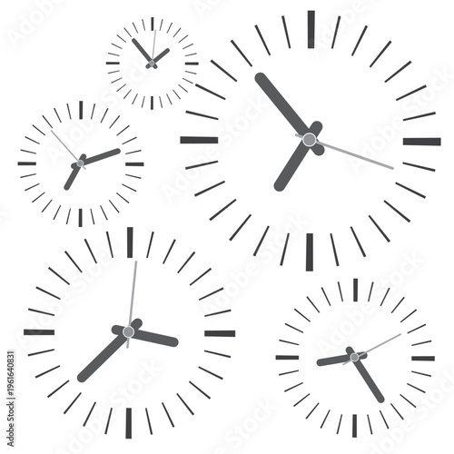 Abstract Background Pattern of Multiple Ticking Clocks