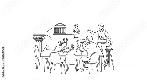 Art Class Drawing Ancient Sculpture Models