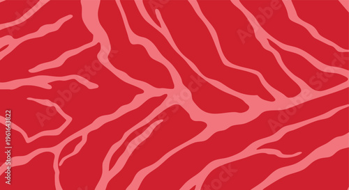 Abstract red meat texture pattern on a flat background for graphic design applications and culinary themes