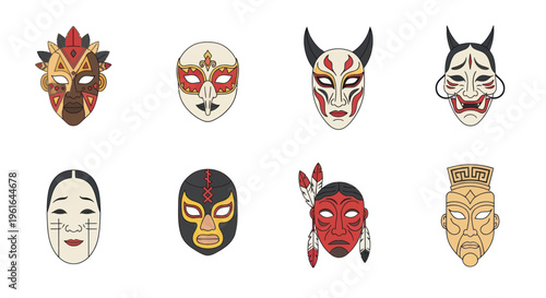 Tribal Masks Collection: Diverse Traditional Face Coverings