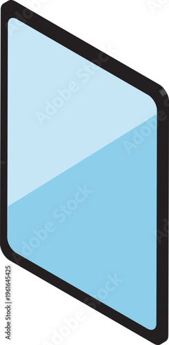 Isometric digital tablet illustration for business and app design.