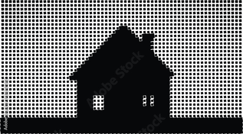 A black silhouette of a rhinoceros on a white background