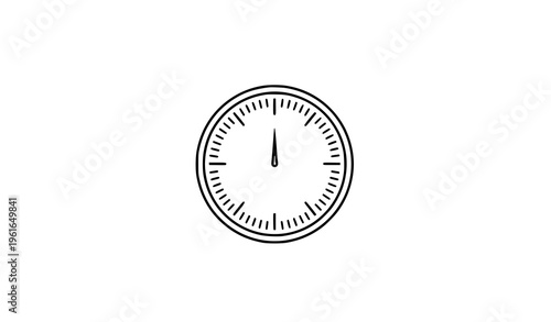 Minimalistic round scale vector icon in linear style for controllers and UI design