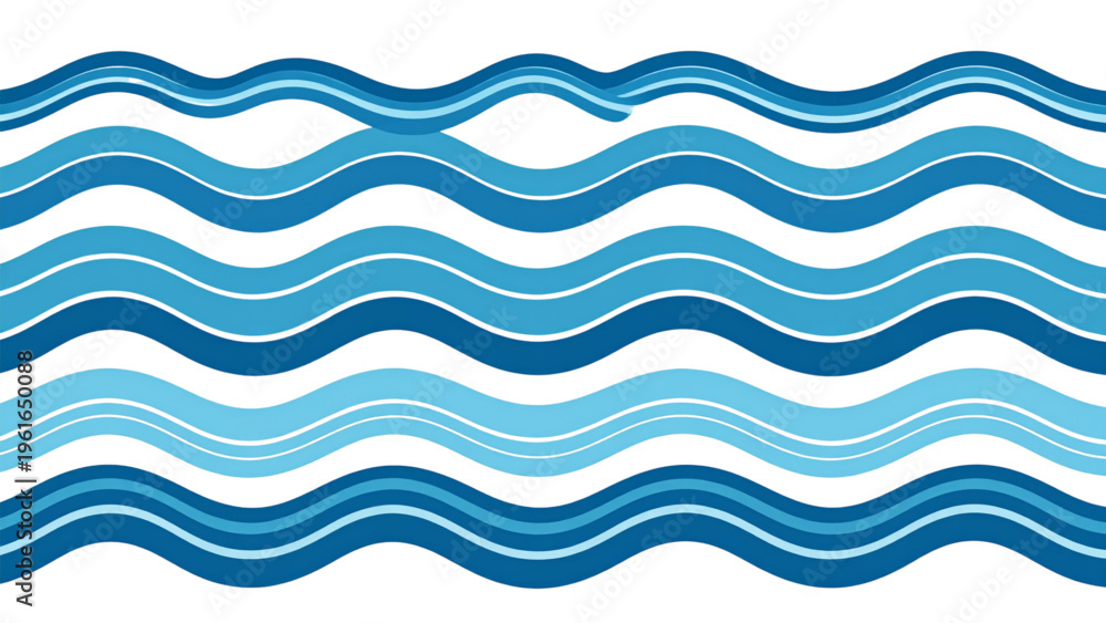 Fototapeta premium Simple Wave Pattern Collection, Clean Geometric Flow Design Vector