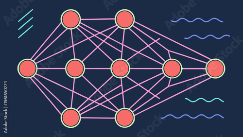 Abstract social network concept featuring a 3d vector background with molecular spheres and global communication links representing a connected business community