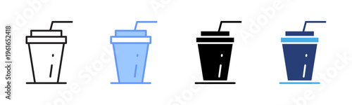 Cruise Ship icon set multiple style collection