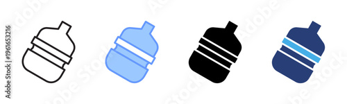 Boat icon set multiple style collection