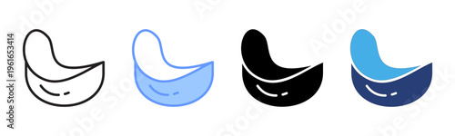 Flood icon set multiple style collection