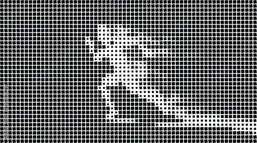 A man's face made of small squares