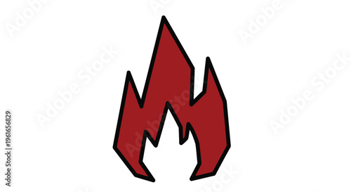 A red flame