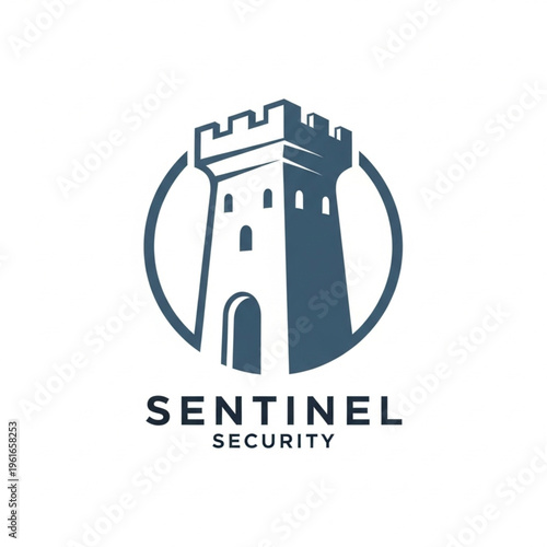 Sentinel Security Tower Logo Design Concept.