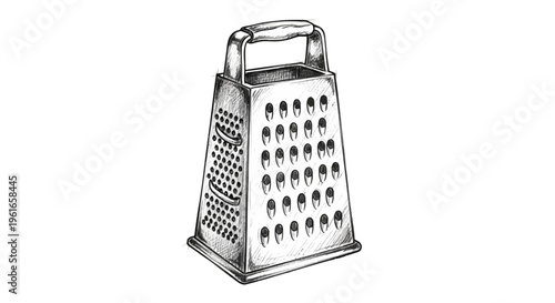 Hand-drawn grater illustration