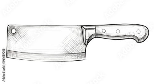 Sketch of a butcher knife
