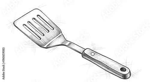 Spatula kitchen utensil drawing