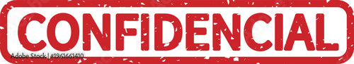 CONFIDENCIALのスタンプ風アイコン｜機密・非公開情報を示す警告ラベル CONFIDENCIAL Stamp Style Icon / Confidential Information Label
