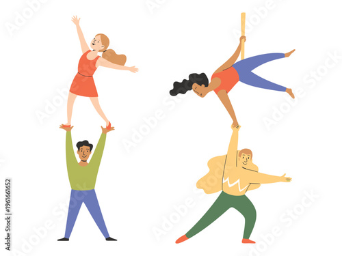vector illustration of a ballet dancers