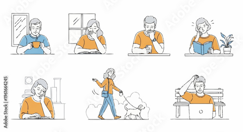 Woman Working from Home Office Space.