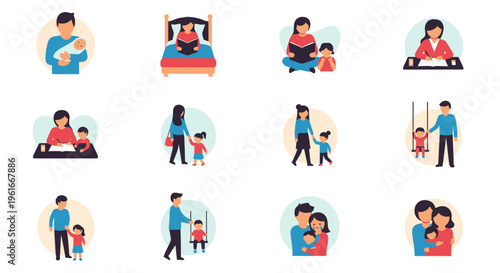 Family Life Icons: Parenting, Childhood, Love, Education, and Play