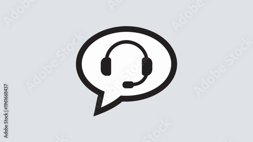 A customer service representative wearing a headset is ready to assist with a query
