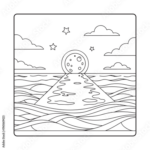 Beach  Ocean Scenes Coloring Book