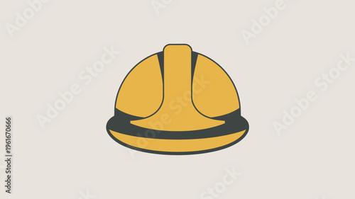 A yellow hard hat on a plain background, symbolizing construction and safety