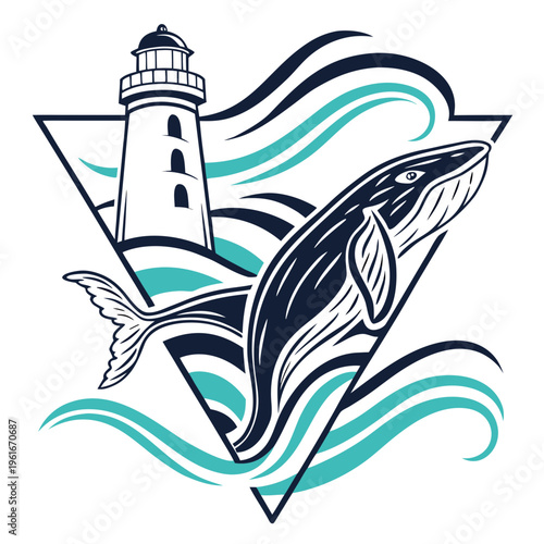 Flat Whale Tail Icon Design