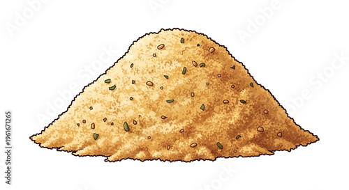 Pile of breadcrumbs with herbs