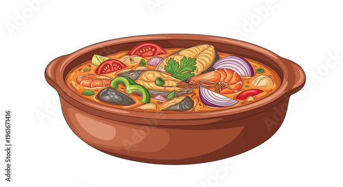 Seafood Stew in Clay Pot