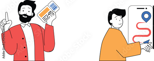 Professional sharing prescription medication information with person using navigation app on smartphone for health guidance